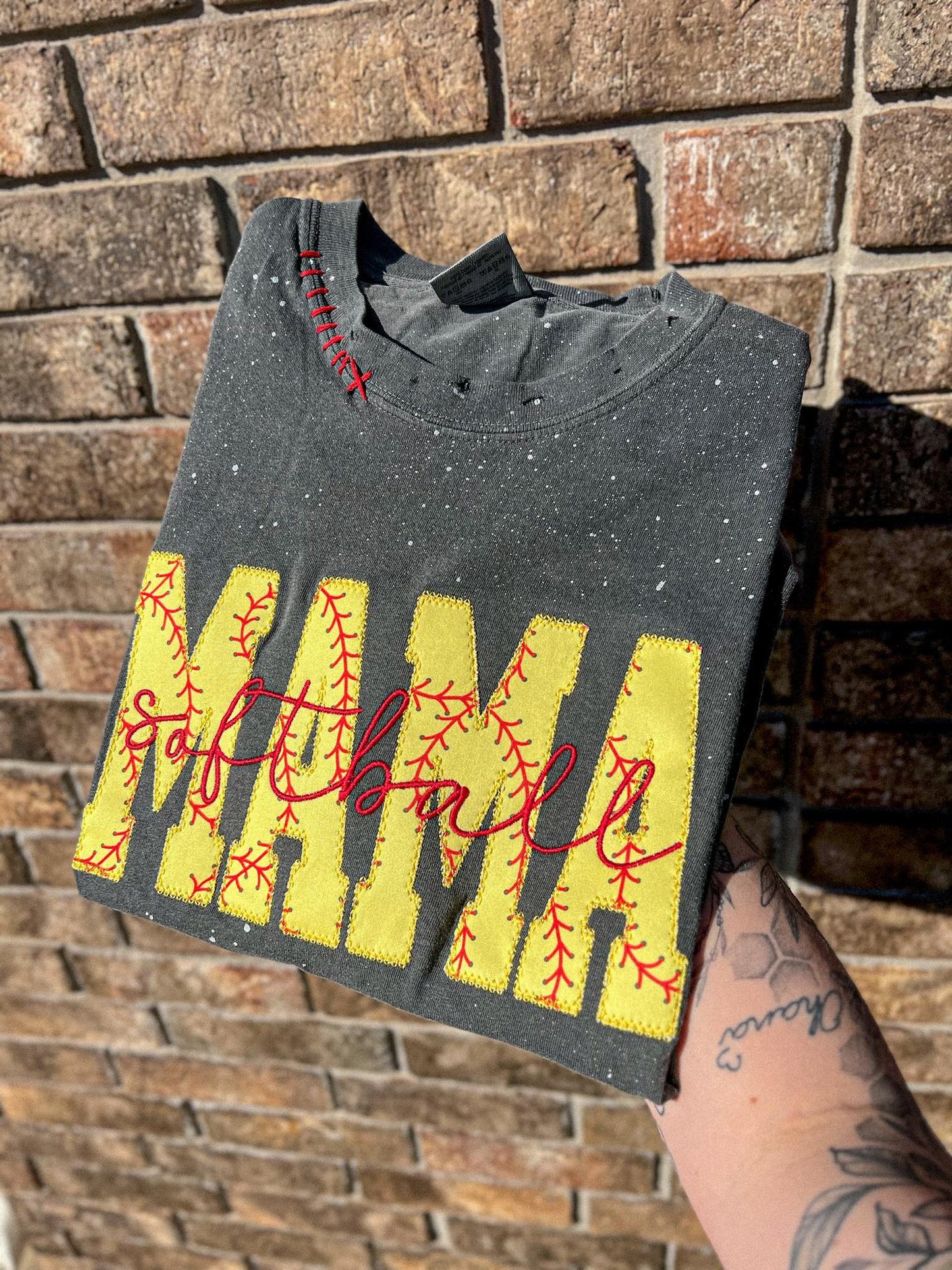 Softball Mama Embroidered Crewneck