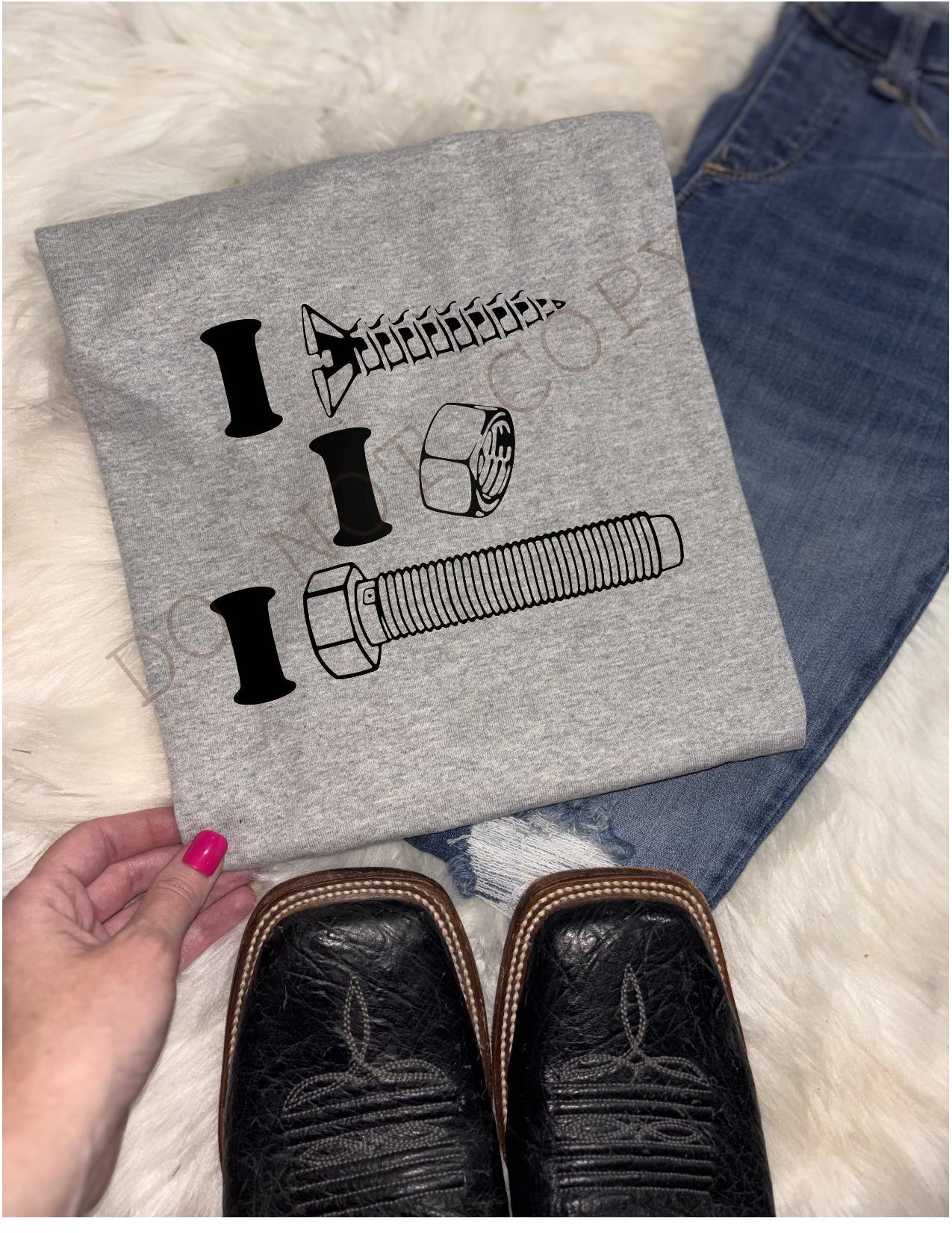 I Screw, I nut, I bolt Tee