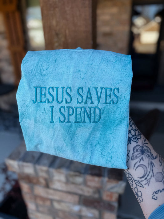 Jesus Saves Embroidered Tee