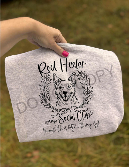 Red Heeler Anti-Social Tee